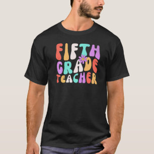 T-shirt Professeur de cinquième année vintage groovy retou