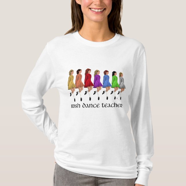 T-shirt Professeur de danse step Irlandaise - Arc-en-ciel (Devant)