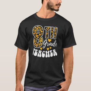 T-shirt Professeur de huitième année impression léopard En