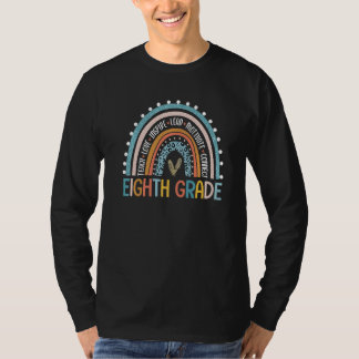 T-shirt Professeur de huitième année léopard arc-en-ciel 8