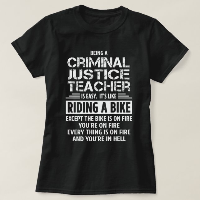 T-shirt Professeur de justice pénale (Design devant)