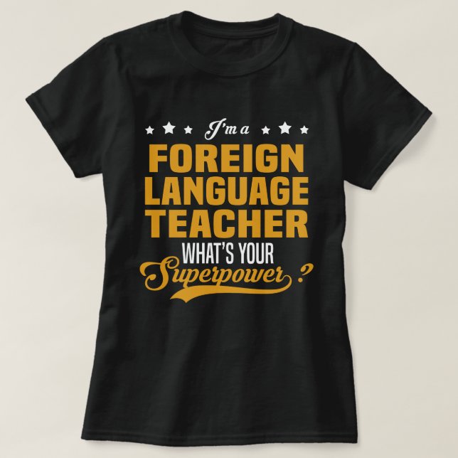 T-shirt Professeur de langue étrangère (Design devant)