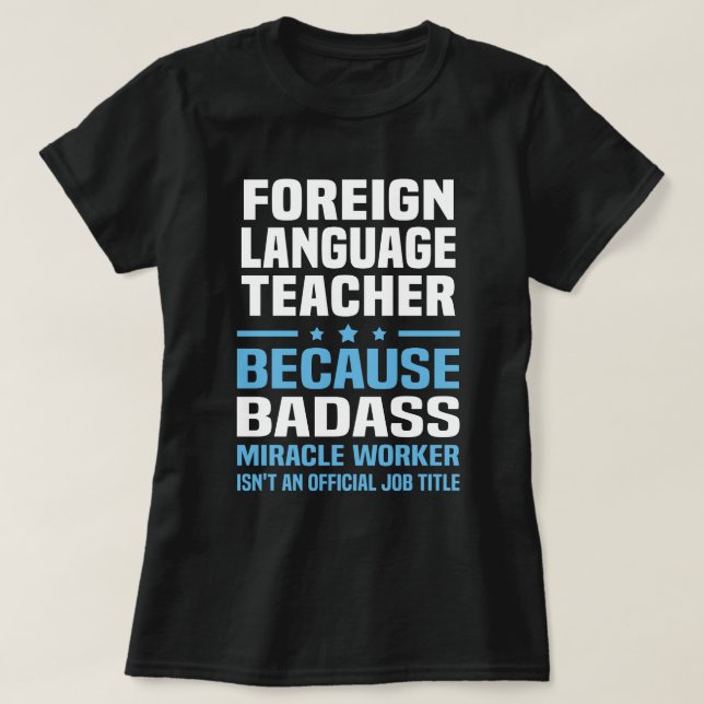 T-shirt Professeur de langue étrangère (Design devant)