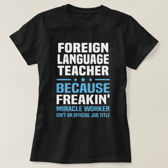 T-shirt Professeur de langue étrangère (Design devant)
