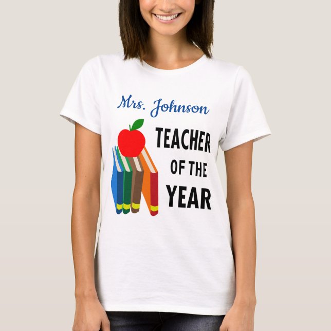 T-shirt Professeur de l'année personnalisé (Devant)