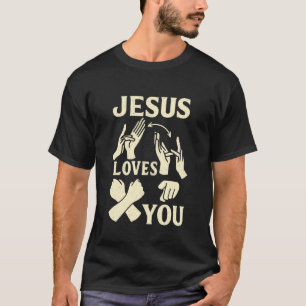 T-shirt Professeur de LSA Langue des Signes Américaine Chr