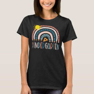 T-shirt Professeur de maternelle  Boho Rainbow Fête des en