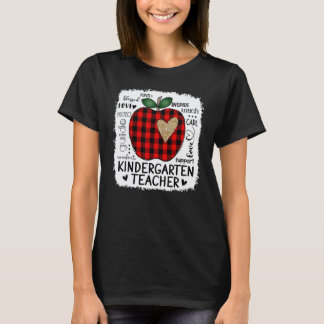 T-shirt Professeur de maternelle Typographie Pomme Buffalo