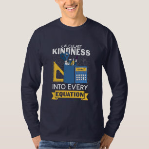T-shirt Professeur de mathématiques Calculer la gentilless