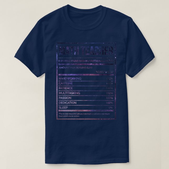 T-shirt Professeur de mathématiques Funny Mathématiques Nu (Design devant)