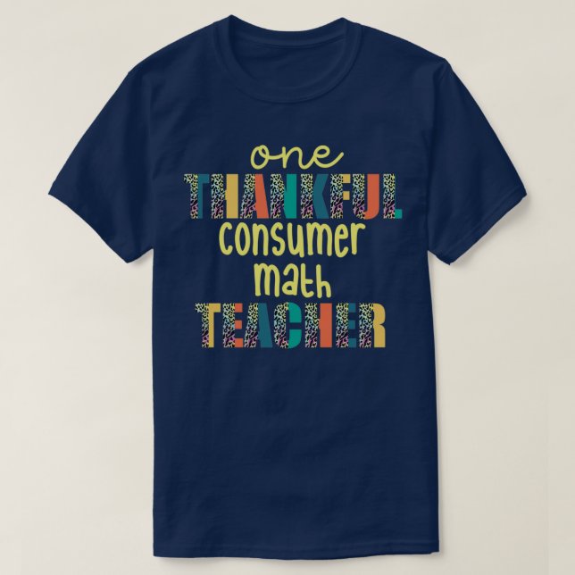 T-shirt Professeur de mathématiques grand public Thanksgiv (Design devant)