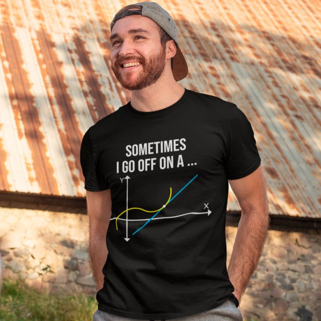 T-shirt Professeur de mathématiques Parfois je pars sur un (Créateur téléchargé)