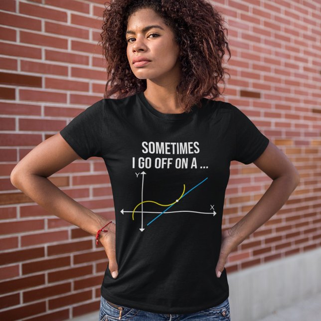 T-shirt Professeur de mathématiques Parfois je pars sur un (Créateur téléchargé)
