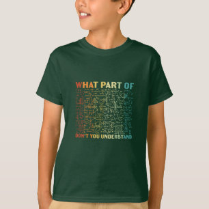 T-shirt Professeur De Mathématiques Quelle Partie Des Math