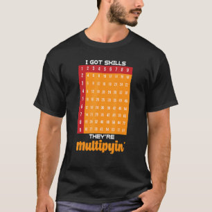 T-shirt Professeur de mathématiques T- J'Ai Des Compétence