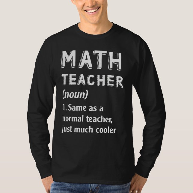 T-shirt Professeur De Maths Comme Enseignant Normal Juste  (Devant)