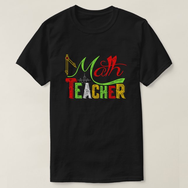 T-shirt Professeur De Maths De Retour À L'École (Design devant)