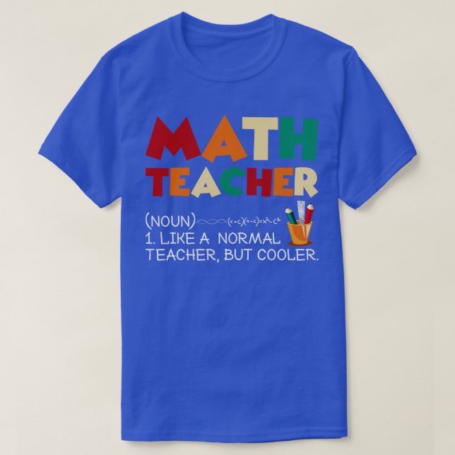 T-shirt Professeur de maths drôle (Design devant)