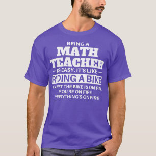 T-shirt Professeur De Maths En Vélo