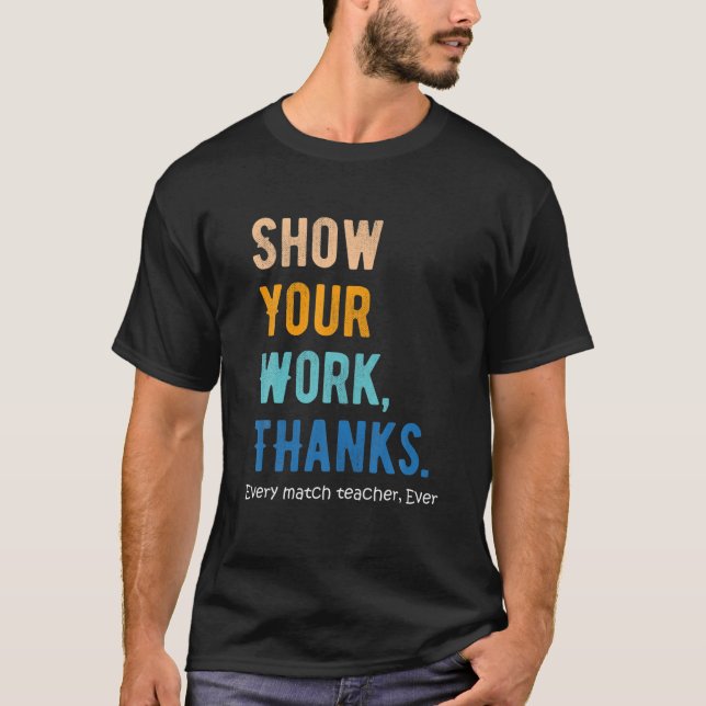 T-shirt Professeur De Maths Rétro Si Vous Pouvez Juste Mon (Devant)