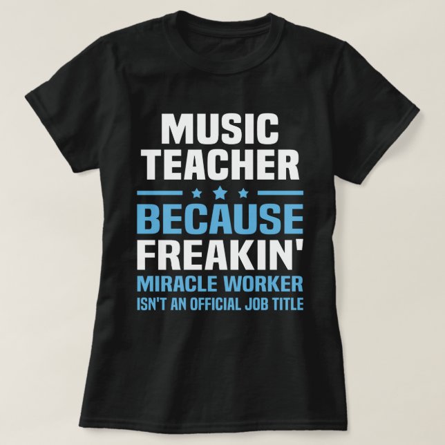 T-shirt Professeur de musique (Design devant)