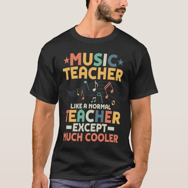 T-shirt Professeur De Musique Comme Un Enseignant Normal S (Devant)