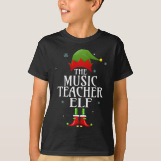 T-shirt Professeur de musique Elf Xmas Matching Family Gro