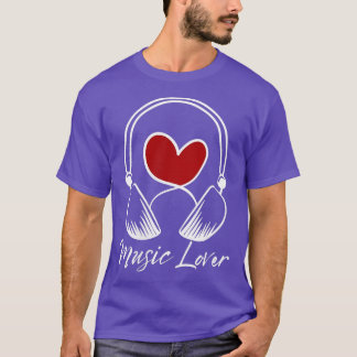 T-shirt Professeur de musique mélomane I Heart Music Casqu
