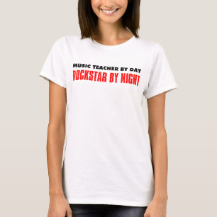 T-shirt Professeur de musique par jour Rockstar Night
