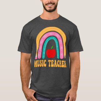 T-shirt Professeur De Musique Rainbow Femmes Retour À L'Éc