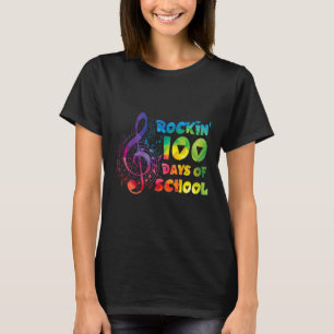 T-shirt Professeur De Musique - rockin 100 Jours De Musiqu