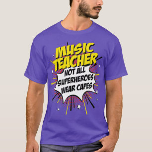 T-shirt Professeur de musique Superhero Drôle Comique Don