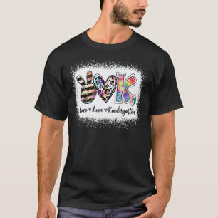 T-shirt Professeur de niveau Paix Amour Équipe de maternel