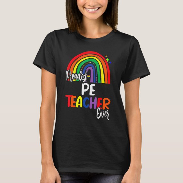 T-shirt Professeur De Pe Le Plus Fier Jamais Je Promets D' (Devant)