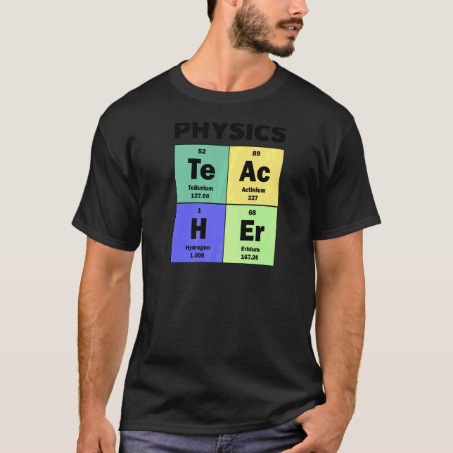 T-shirt Professeur de physique de table périodique (Devant)