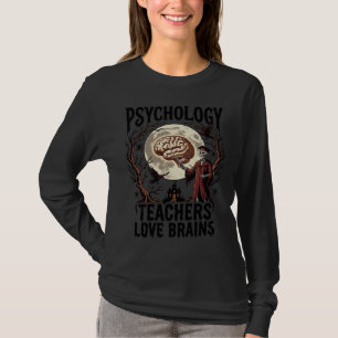 T-shirt Professeur de psychologie Halloween Brain Lover Go