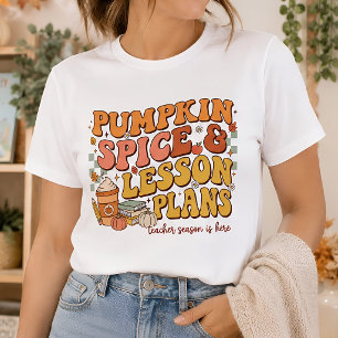 T-shirt Professeur de Pumpkin Spice & Plans de Leçon d'Aut