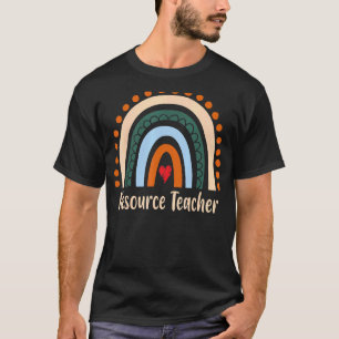 T-shirt Professeur de ressources Boho Rainbow remerciement