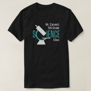 T-shirt Professeur de sciences   Classe personnalisée Micr
