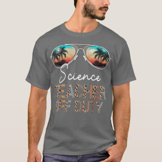 T-shirt Professeur de sciences hors service Léopard de sol