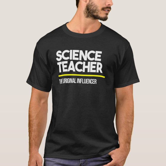 T-shirt Professeur de sciences Influent original Moyen Hig (Devant)