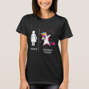 T-shirt Professeur d'entreprise Unicorn Dabbing Digne Drôl