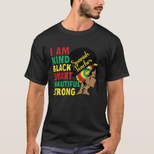 T-shirt Professeur d'espagnol noir Afro-Américain Thé