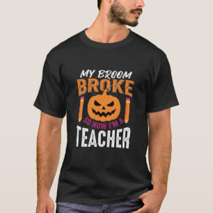 T-shirt Professeur d'Halloween Balai Cassa Citrouille Conc
