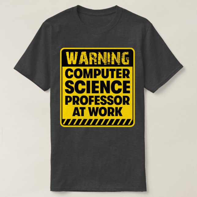 T-shirt Professeur d'informatique au travail (Design devant)