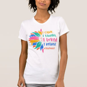 T-shirt Professeur Drôle Retraité Je Suis Venu J'Ai Appris
