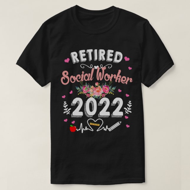 T-shirt Professeur Emploi Retraité Travailleur Social Clas (Design devant)