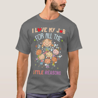 T-shirt Professeur Enseignant J'aime Mon Travail Pour Tous