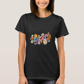 T-shirt Professeur Floral Groovy Vintage Rétro Retour à l'
