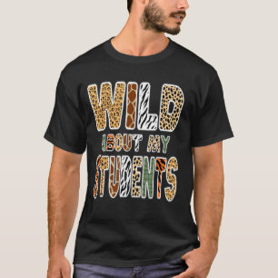 T-shirt Professeur Fou Imprimé Animalier